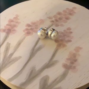 White Pearl Earrings